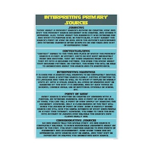 Interpretatie van poster primaire bronnen, inrichting geschiedenis klas, sociale studies educatieve muurkunst, grafiek kritische denkvaardigheden