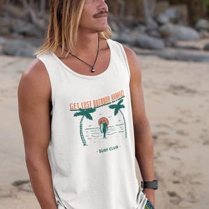 Surf Club Tank Top: Verliere dich, Outdoor-Bekleidung, Unisex Bademode Bild 1