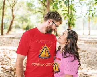 Warning Contains Sarcasm T-Shirt: Funny Gen X Graphic Tee
