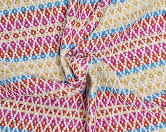 180x220 cm Decke – Recycelte Baumwolle, Zarte Rosa-Töne, Portugiesisches Gewebe, Sofa- und Bettdecke