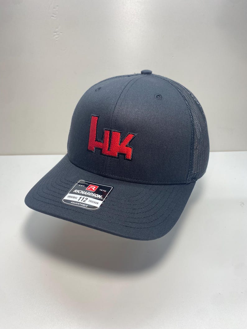 Heckler & Koch HK Logo Design Hat, Custom Embroidery, Richardson 112 ...