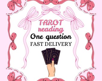 Same hour, Tarot LOVE Reading, one question explained in detail. Read description before ordering.