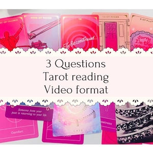 Lecture de tarot en 3 questions, FORMAT VIDÉO*, 25-40 minutes de lecture, lisez la description avant d'acheter.