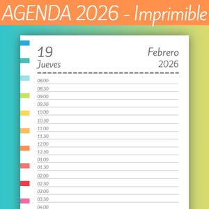Agenda 2026 para imprimir - Diaria - Un día por página - Planeadores Mensuales - Gastos - Notas - archivos PDF imprimibles - MUY COMPLETA