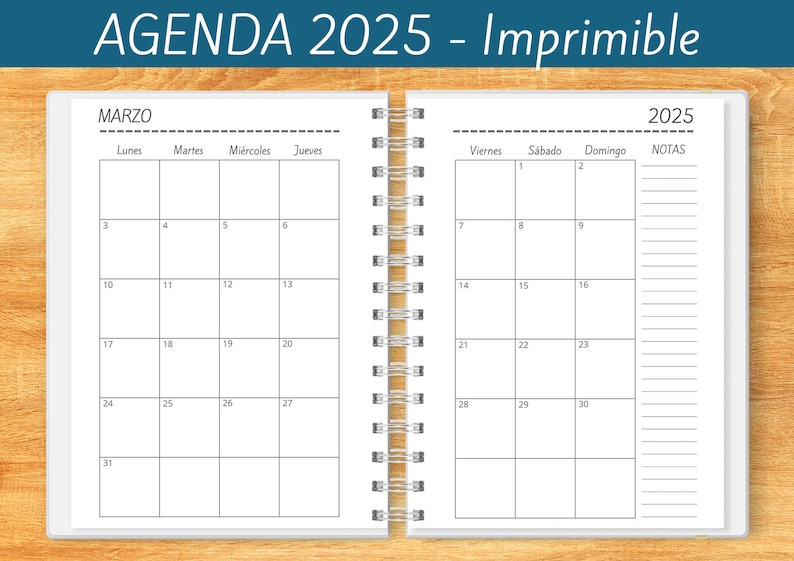 Printable 2025 Agenda Weekly Separate Months Monthly Planners Expenses