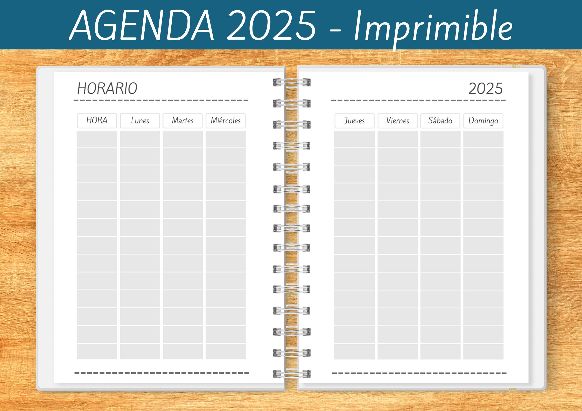 Agenda 2025 para imprimir Semanal Meses separados Planeadores Mensuales Gastos Notas