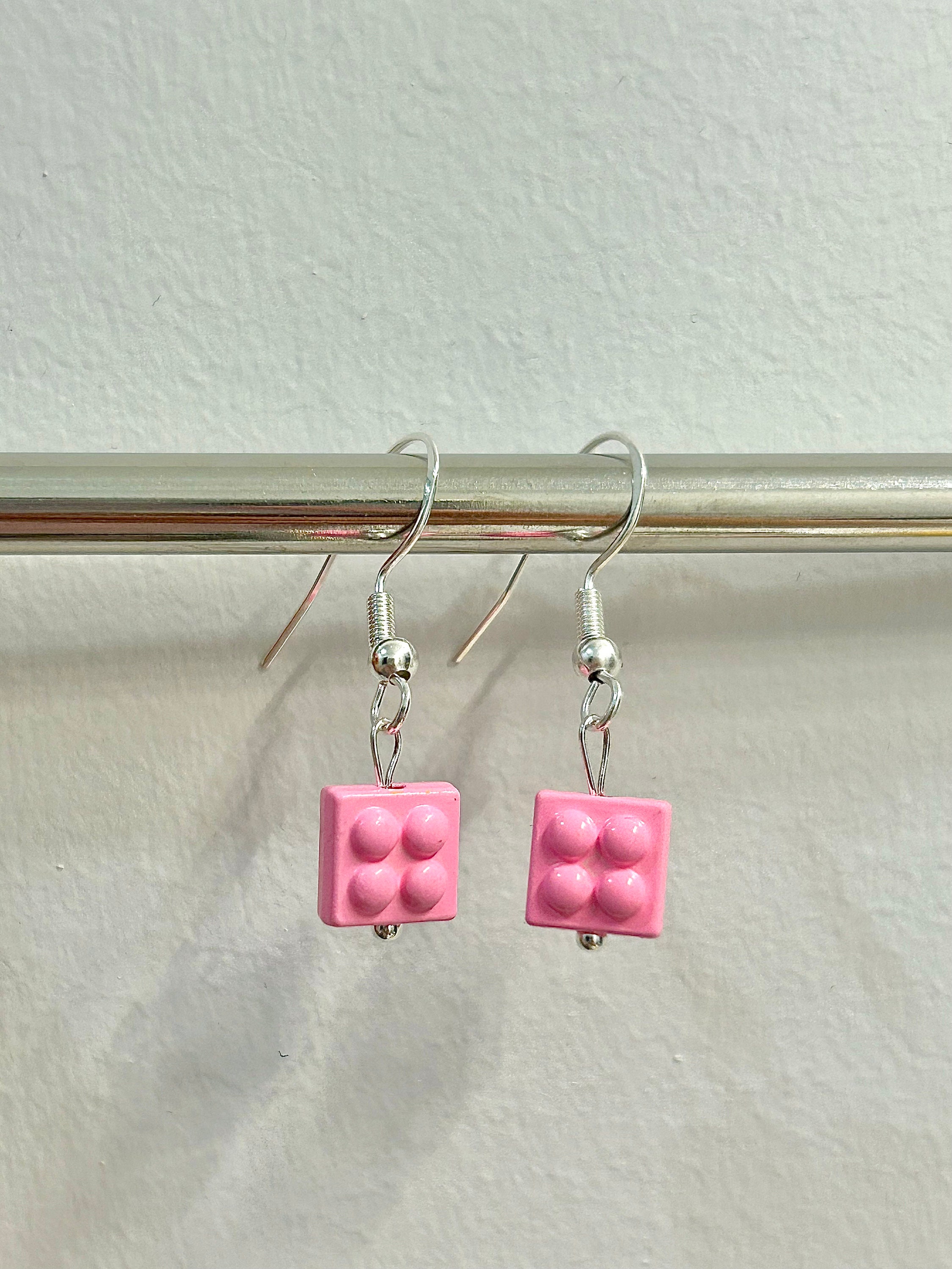 1 Pair of Lego-shaped Earrings. 8 Vibrant Colors. Ideal Choice for 2026 ...