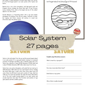 solar system packet