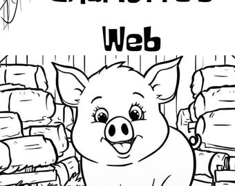 Charlotte‘s Web coloring pages and review questions