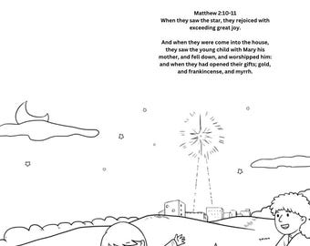 The Christmas story coloring book
