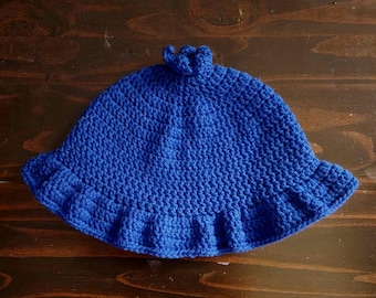 Crocheted Blueberry Bucket Hat