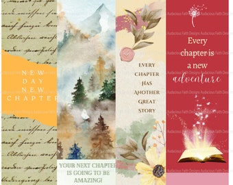 Printable Bookmarks, New Chapter, Inspirational