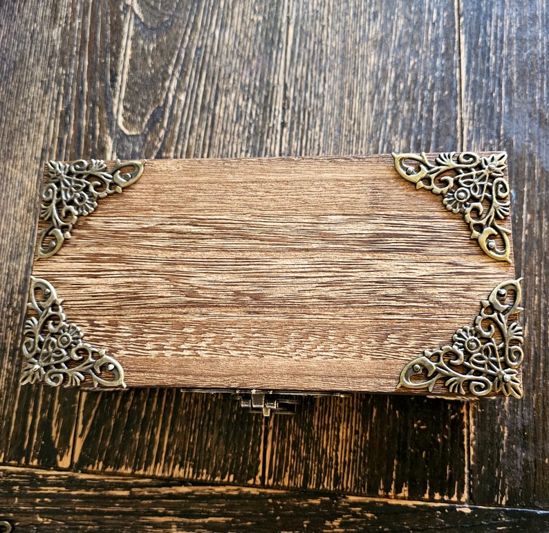 Keepsake Box With Lock and Key Lock Box Wooden Lock Box Jewelry Box