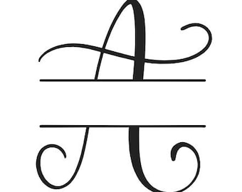 Monogramm Buchstaben mit Platz in der Mitte für Text