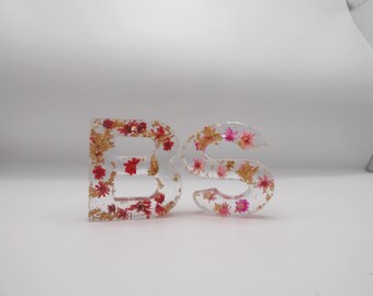 Blumen Buchstabe Schlüsselanhänger