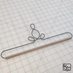 Wall Hanger 12&quot; Metal & Wood For Quilting Sewing and Crafting Projects Heirloom Fabric Holder Great Crafters and Quilters Gift