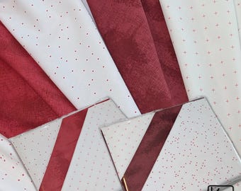 3 Yards Fabric Bundle Red & White Blender Basics from Riley Blake Quality Quilting Cotton