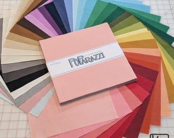 10 inch Square Layer Cake Stacker 42 Pieces Riley Blake Poparazzi Rainbow Basics Cotton Fabric Precut Blender Bundle Quality Quilting Fabric