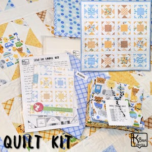 Baby Quilt Kit Cute Colorful Animals Cotton Fabric Special Delivery by Doodlebug Designs Pattern Included Backing Optional Great Baby Gift