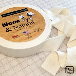 Jelly Roll 2 1/4" Cotton Batting Warm & Natural Needle Punched Cotton Wadding Preferred Soft and Breathable DIY Jelly Roll Rugs and Baskets