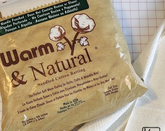 Full Size Cotton Batting Warm & Natural Needle Cotton Wadding Preferred Soft and Warm Quilting Batting Quilters Notions Crafting Essential