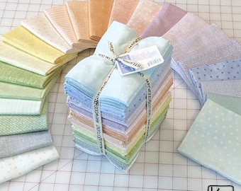 Fat Quarter Bundle 22 Pieces Flannel Pastel Rainbow Color Little Lambies Woolies Flannel Collection Precut Stack Quality Quilting Fabrics