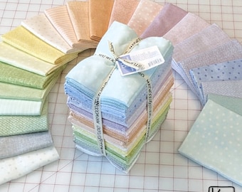 Fat Quarter Bundle 22 Pieces Flannel Pastel Rainbow Color Little Lambies Woolies Flannel Collection Precut Stack Quality Quilting Fabrics