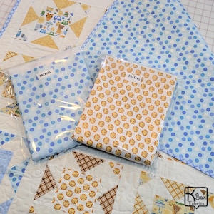 3 Yard Bundle for Backing Fabric for Baby Quilt Kit Cute Colorful Animals Cotton Fabric Special Delivery by Doodlebug Designs DIY Baby Gift