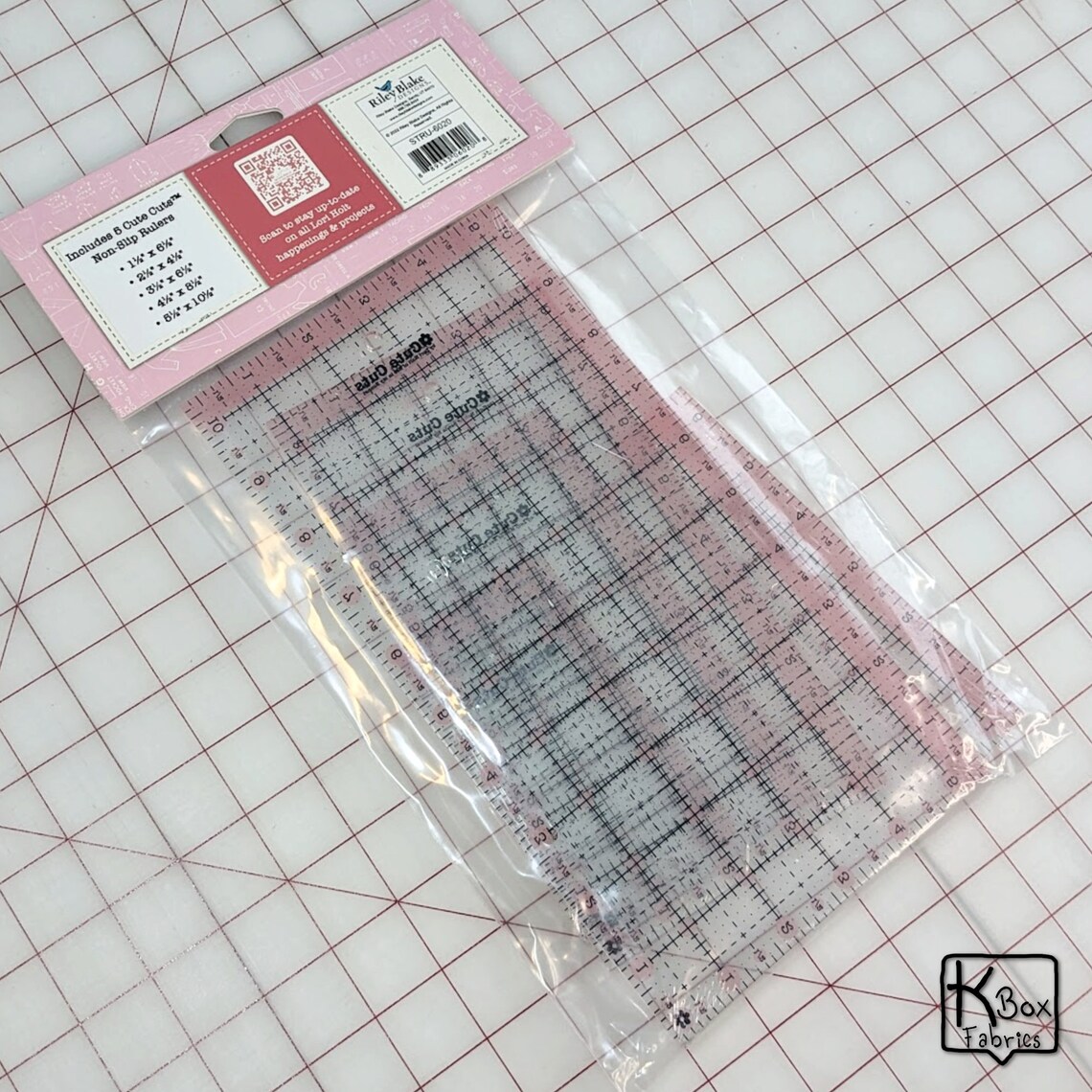 Quilting Ruler Rectangle Set Pink Cute Cuts Collection 5 Sizes of Non ...