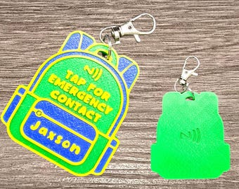 Personalized NFC Emergency Tag: 3D Printed Safety Keychain