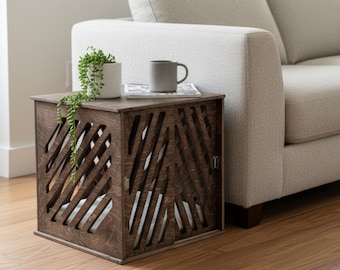 Moderne hondenbench, houten hondenmand, hondenhok, moderne hondenbench voor binnen, hondenmand grote honden, hondenmand, hondenkennel, meubelen hondenbench, hondenmand