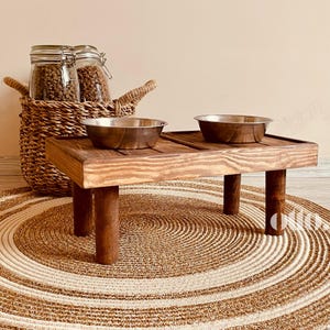 Personalized Wooden Dog Bowl Stand, Modern Dog Food Stand, Large Dog Feeder, Elevated Pet Feeder, Dog Food Stand, Wooden Dog Feeder