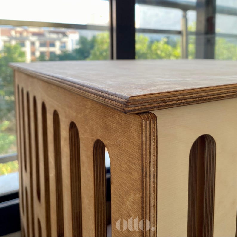 Wood Dog Crate, Wooden Dog Bed, Dog House, Modern Indoor Dog Crate, Dog