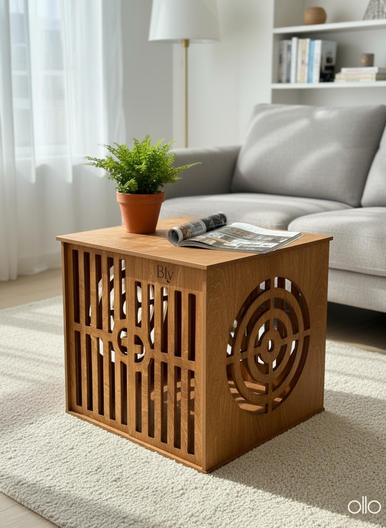 Modern Dog Crate, Wooden Dog Bed, Dog House, Modern Indoor Dog Crate, Dog Bed Large Dogs, Dog Bed, Dog Furniture,Dog Crate Furniture,Dog Bed image 13