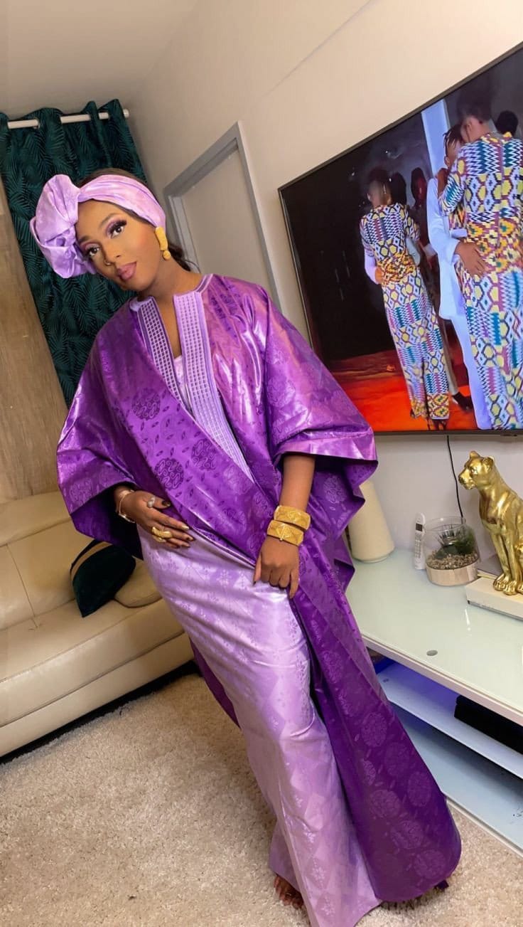 African Women's Bazin Boubou Dress With Embroidery And Stones Senegal Mali Basin Rich Dashiki Robe Mix Size Nigerian Traditional Wedding Dresses, Blue, L, Blue