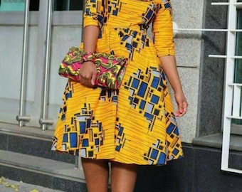 African Print Dress for women/African Print Dress for Women/ African Midi Dress/Ankara dresses/African clothing for Women