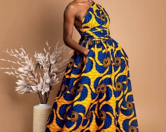 African Print Infinity Maxi Dress,Infinity Maxi Dress, Africa Dress for women,Ankara Dress, African clothing for Women,African Clothing