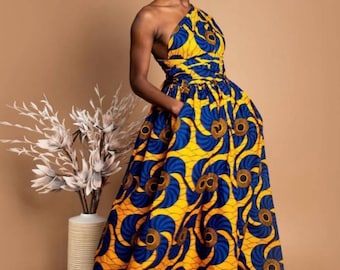 African Print Infinity Maxi Dress for women/African Print Dress for Women/ African Maxi Dress/Ankara dresses/African clothing for Women