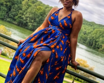 African Print Infinity Maxi Dress for women/African Print Dress for Women/ African Maxi Dress/Ankara dresses/African clothing for Women