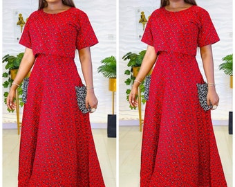 Two piece African dress for women/African women’s clothing/ African crop top and skirt/Ankara dresses/African dresses for women