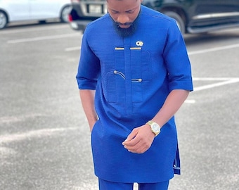 2 Piece African Suit for Men Dashiki Festival Suit Gift for Him African Attire Traditional Dashiki Men's Wedding Clothing Vintage Costume