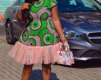 African Print Skater Dress,African Skater Dress for women,African Dresses,Ankara Dress, African clothing for Women