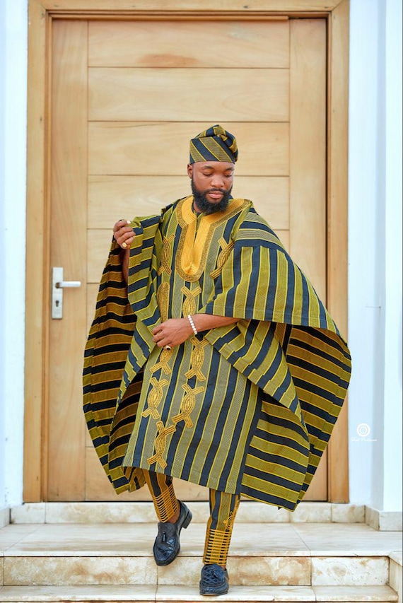 Piece African Aso Oke for Men ,festival Suit Gift for Him
