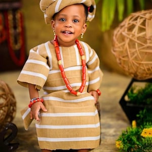Asooke Outfits for little girls, 1st and 2nd birthday African outfit for little girls, Asooke Iro and buba for little girls