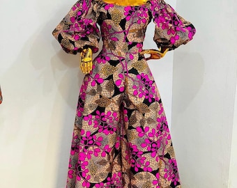 African Print Dress for women/African Print Dress for Women/ African Midi Dress/Ankara dresses/African clothing for Women