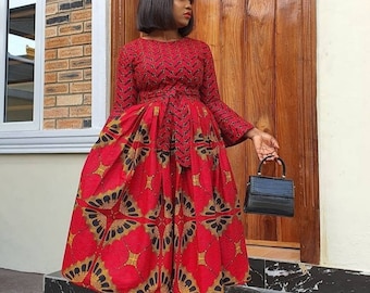 African Print Dress for women/African Print Dress for Women/ African Midi Dress/Ankara dresses/African clothing for Women