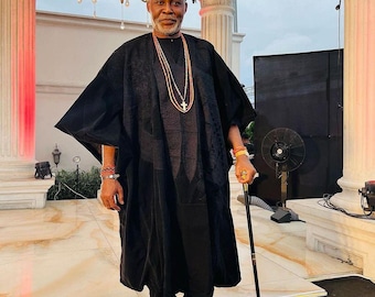 3 Stück Afrikanische Männer Agbada | Agbada für Männer | Afrikanischer Männer Hochzeitsanzug | Agbada für Hochzeit | Trauzeugen-Outfit | Afrikanische Herrenbekleidung