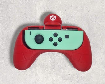 Empuñadura para Joy-Con de Nintendo Switch – Empuñadura para mando inspirada en Mario – Empuñadura para Switch 1