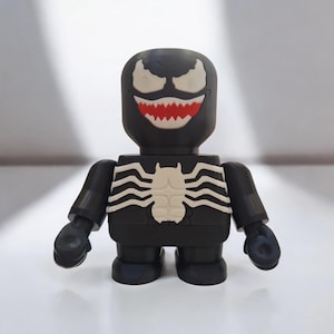 Venom LEGO-Style Figur | Spiderman Themed Sammlerstück für Fans 3D Druck