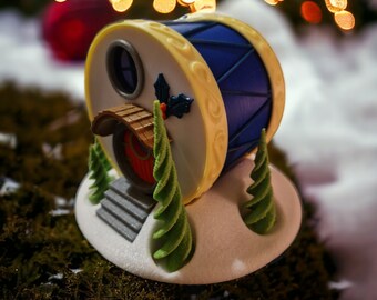 Impresión 3D de la casa de hadas del tambor navideño